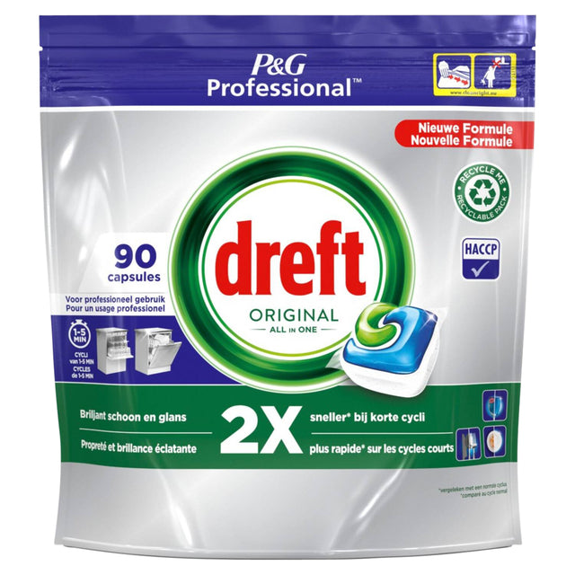 Dreft - Vaatwastabletten All-in-1 Professional Regular 90 stuks
