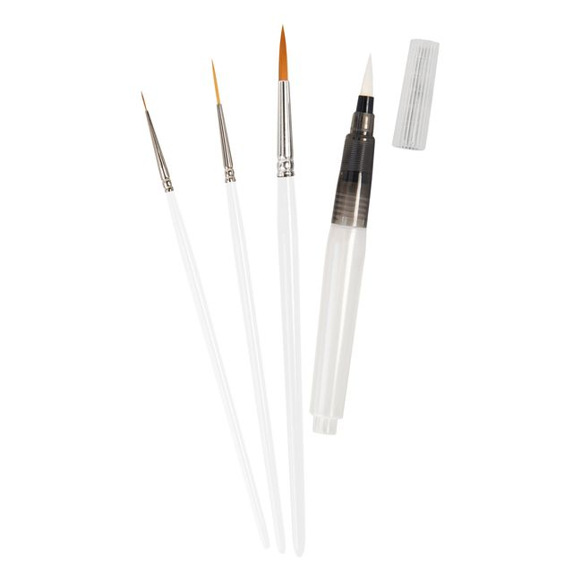 Zahn - Set di pennelli per pittura con inchiostro ad alcool, 4 pezzi