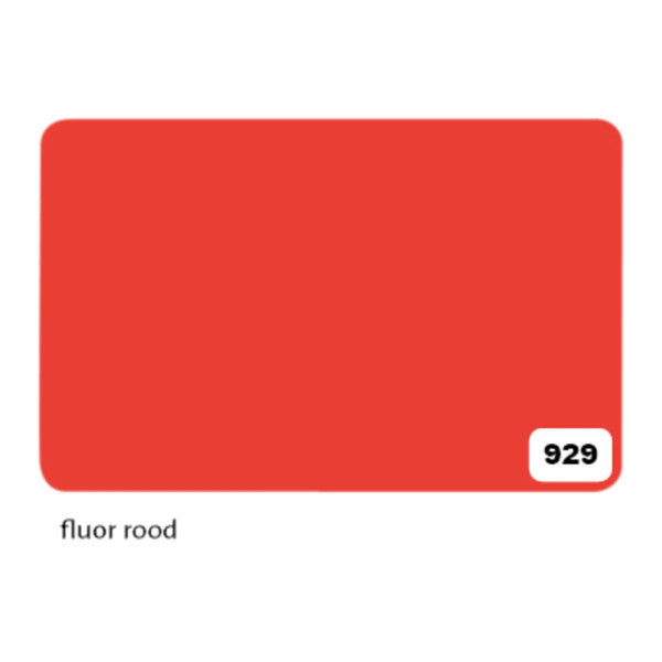 Etalagekarton Folia 1-zijdig 48x68cm 380gr nr929 fluor rood | 10 stuks