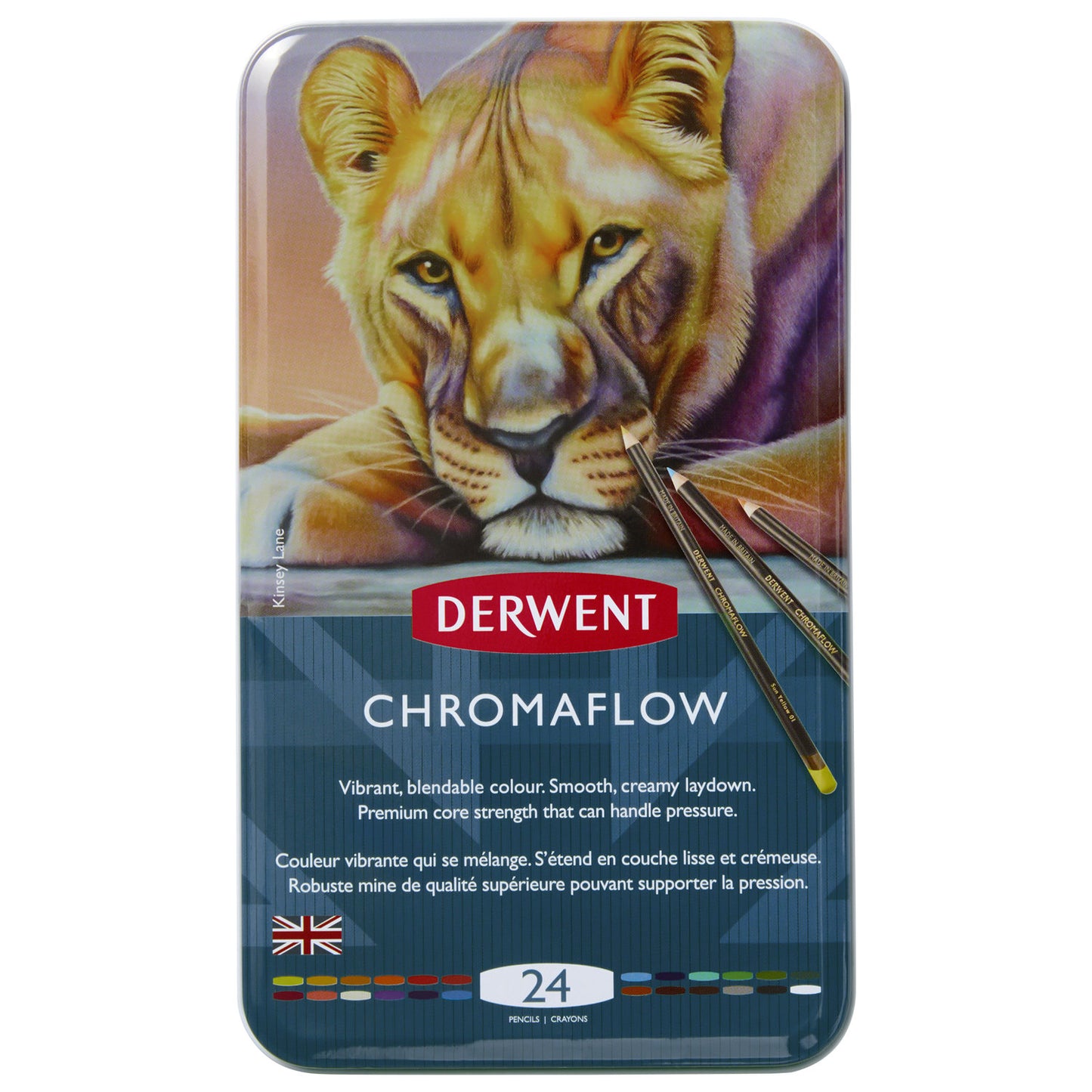 Derwent – Buntstifte Chromaflow, Set mit 24 Farben