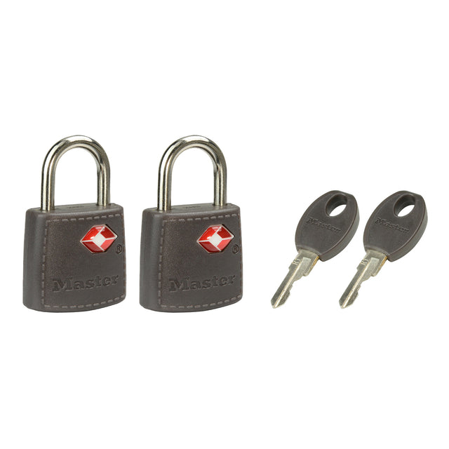 Master Lock - Candado Masterlock 2 llaves iguales Tapa ABS TSA surtido color aleatorio 30mm 2 piezas