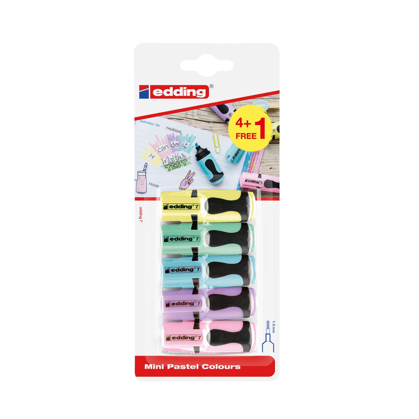 Edding - Markeerstift 7 mini 1-3mm pastel assorti | 10 stuks