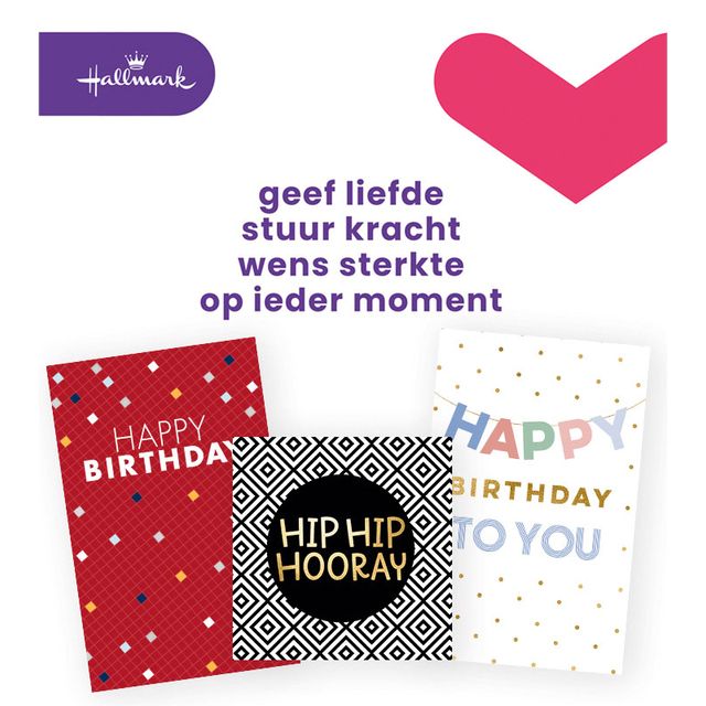 Hallmark - Recharge de cartes de vœux anniversaire anglais 6 cartes