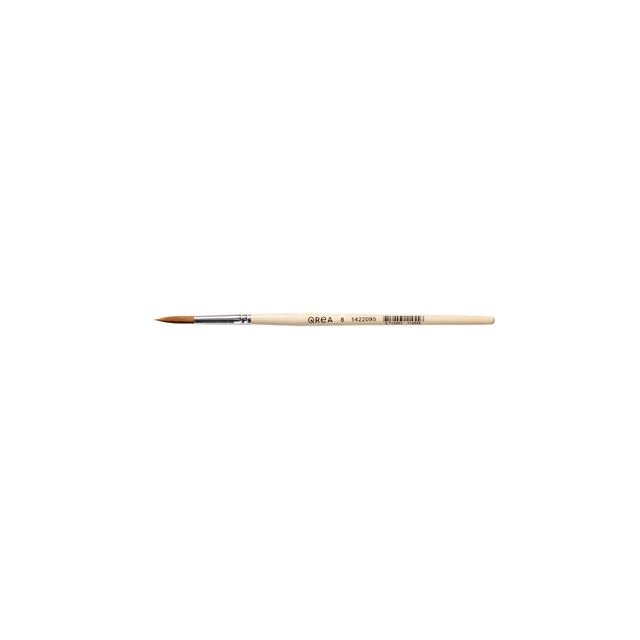 Qrea - Penseel synthetisch haar nr 8 | 12 stuks