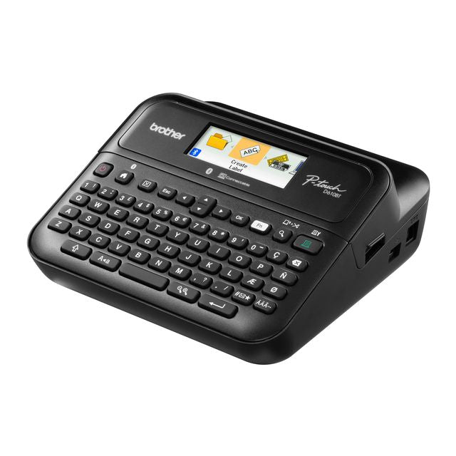Brother - Stampante per etichette P-touch TZe PT-D610BT desktop qwerty 24mm nera in custodia