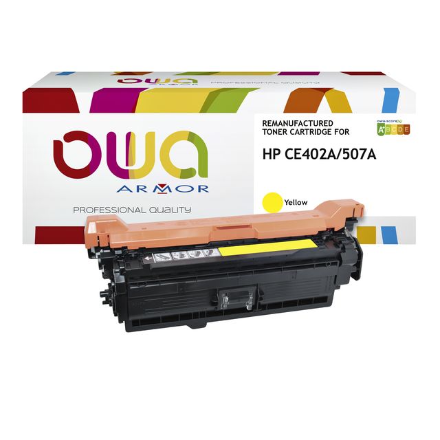 OWA - Cartucho de tóner alternativo para CE402A amarillo