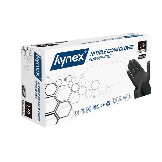 Hynex - Handschoen l nitril 100st zwart