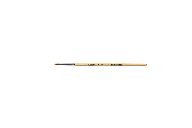 Qrea - Cepillo pelo sintético núm. 4 ancho 3,5 mm