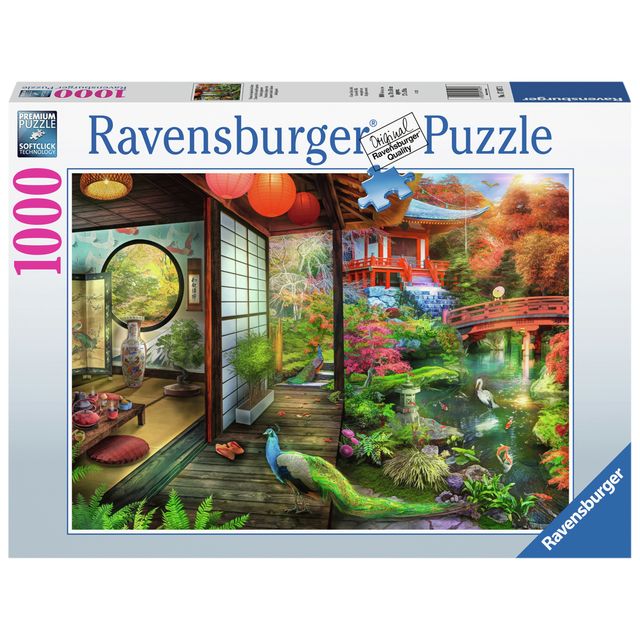 Ravensburger - Puzzle Teahouse Giardino giapponese 1000 pezzi