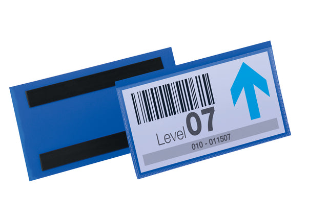 Durable - Funda para documentos magnética 150x67mm azul 50 piezas