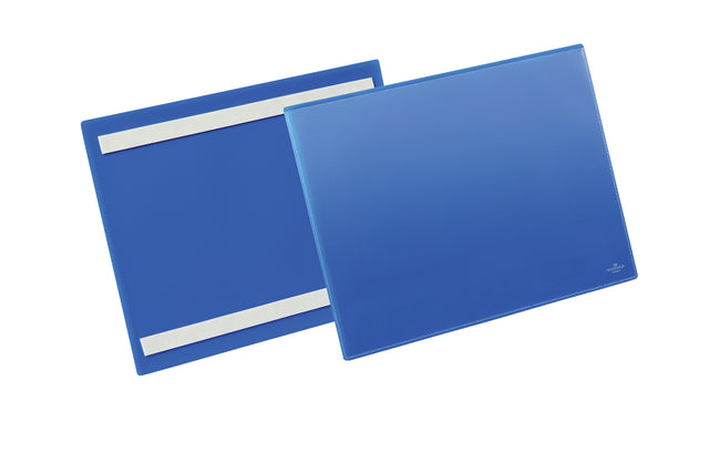 Durable - Document sleeve self-adhesive A4 landscape blue 50 pieces