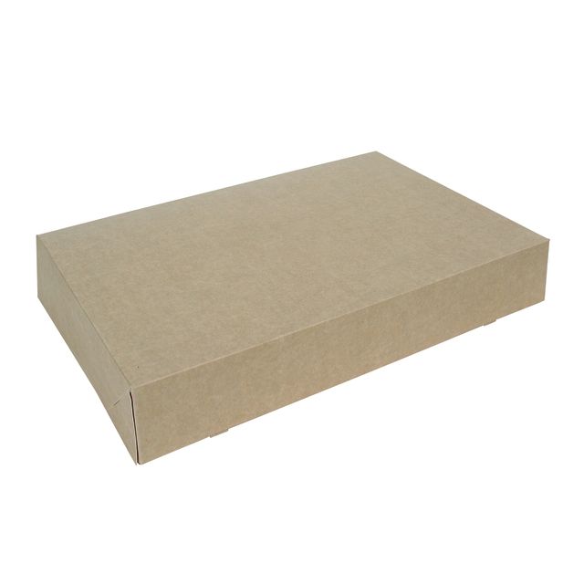 IEZZY catering e cate - Scatola da catering 46 cm marrone senza plastica 10 pezzi