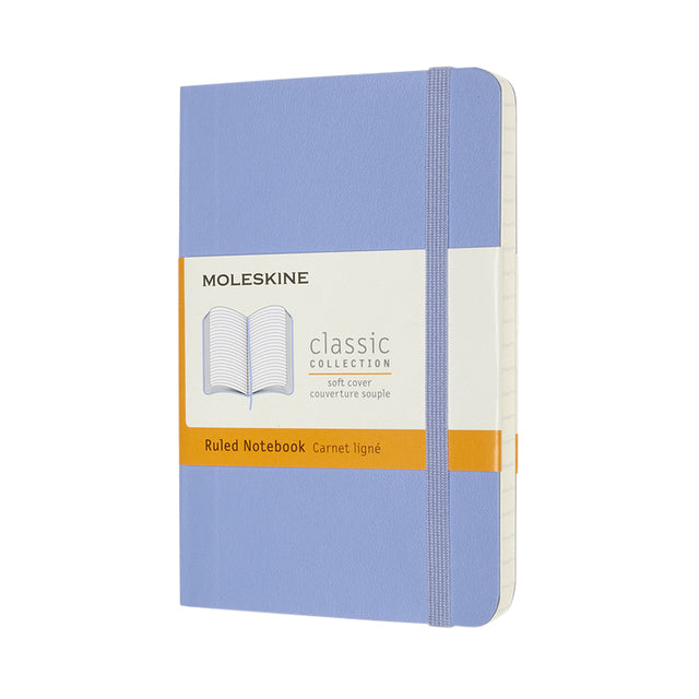 Moleskine - Notebook pocket 90x140mm linea soft cover blu ortensia