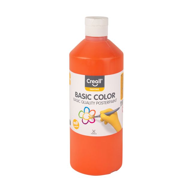 Creall - Plakkaatverf basic oranje 500ml | 6 stuks