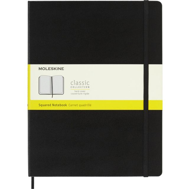 Moleskine - Notebook XL 190x250mm diamond 5x5 hard cover black