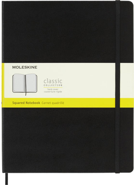 Moleskine - Carnet XL 190x250mm diamant 5x5 couverture rigide noir