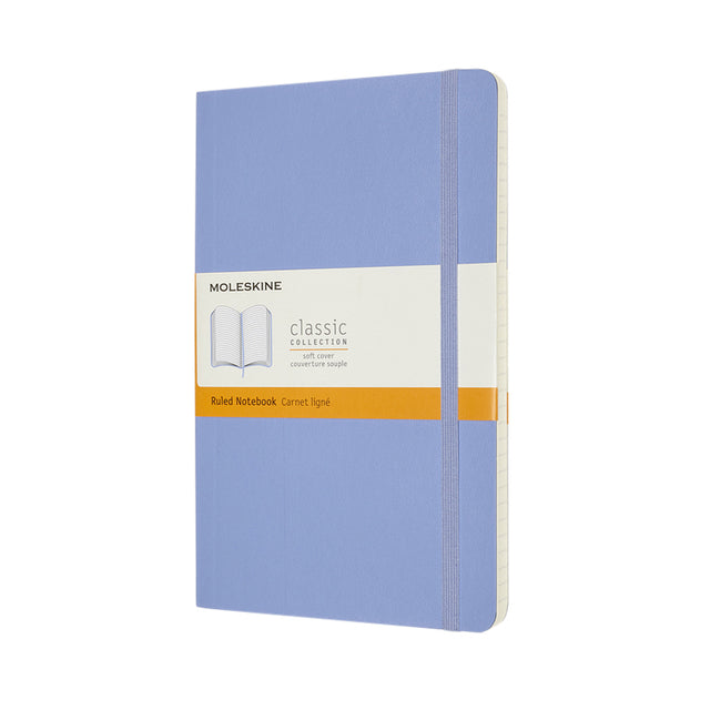 Moleskine - Cuaderno grande 130x210mm línea tapa blanda azul hortensia