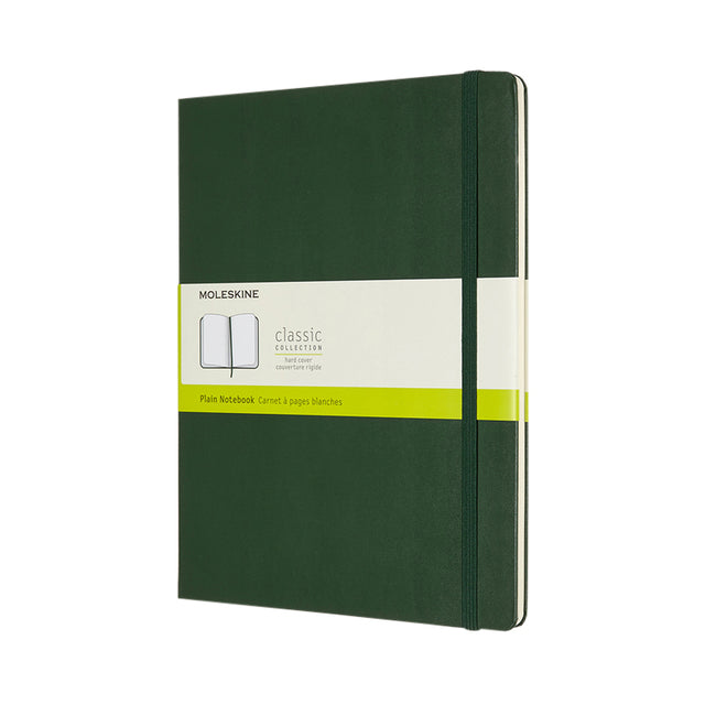 Moleskine - Carnet XL 190x250mm couverture rigide vierge vert myrte