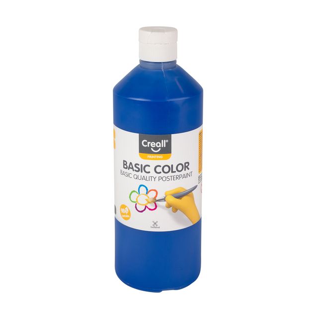 Creall - Peinture pour affiches bleu foncé basique 500ml | 6 pièces