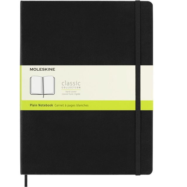 Moleskine - Notebook XL 190x250mm tapa dura en blanco negro
