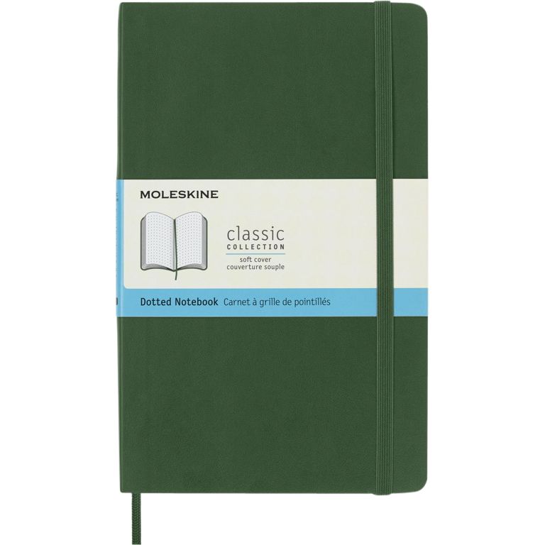 Moleskine - Cuaderno grande 130x210mm lunares tapa blanda verde mirto