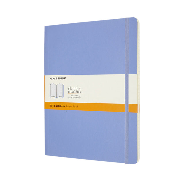Moleskine – Notizbuch XL 190 x 250 mm, Linie Softcover, Hortensienblau