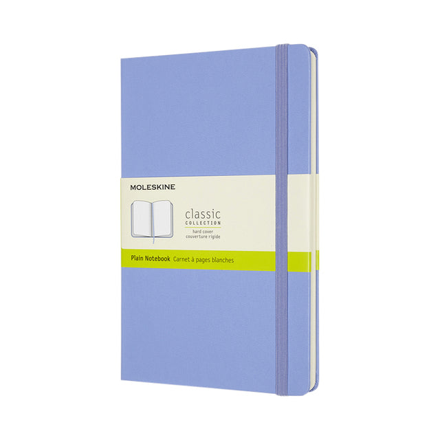 Moleskine – Notizbuch groß, 130 x 210 mm, blanko, fester Einband, Hortensienblau