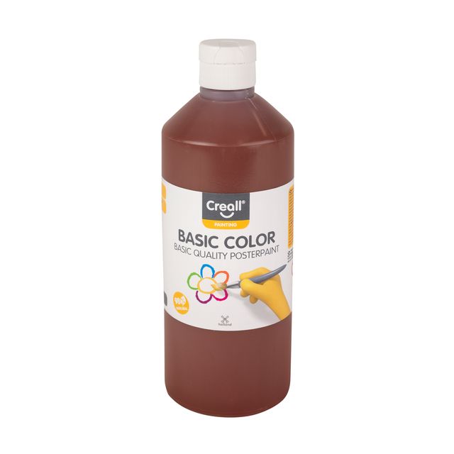 Creall - Pintura para carteles básica marrón oscuro 500ml