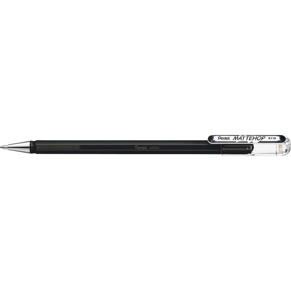 Pentel - Gel writer k110 mattehop m nero | 12 pezzi