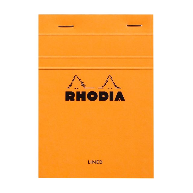 Rhodia - Schrijfblok A6 lijn 80 vel 80gr oranje