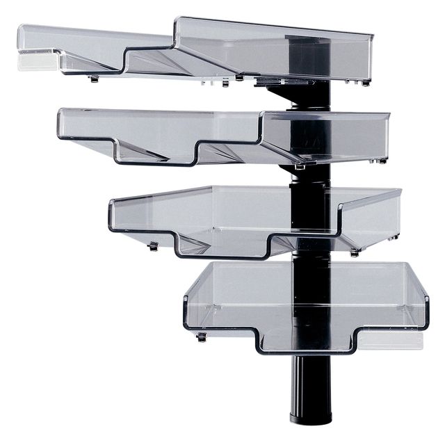 Hansa - Letter tray with 360 degree swivel arm 4 pieces black