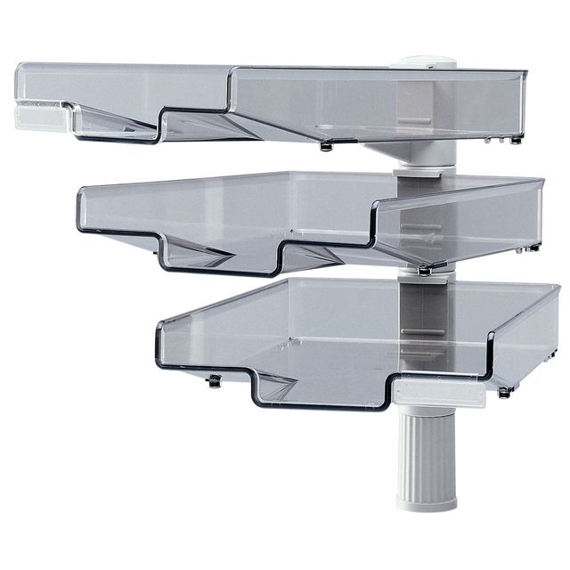 Hansa - Bandeja para cartas con brazo giratorio 360 grados 3 piezas gris