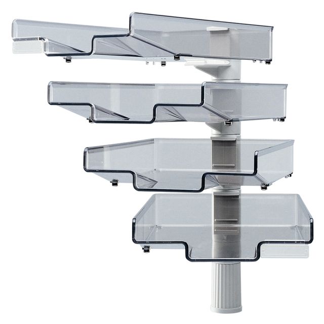 Hansa - Bandeja para cartas con brazo giratorio 360 grados 4 piezas gris