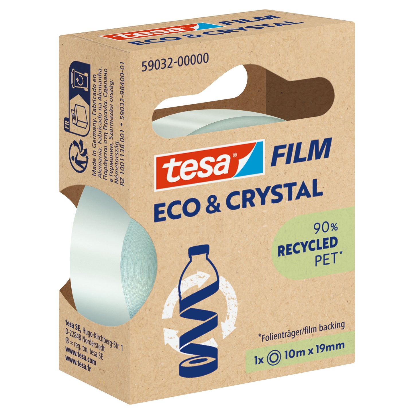 Tesa - Ruban adhésif eco crystal 59032 19mmx10m blister transparent | 10 pièces