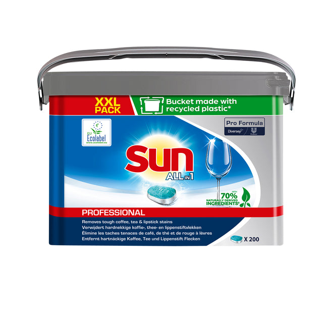 Sun - Pastillas para lavavajillas Pro Formula Todo en uno XXL 200 piezas
