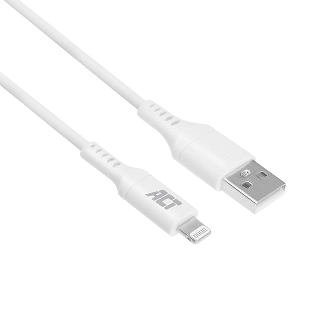 ACT - USB 2.0 laad- en datakabel A male Lightning male 1 meter, MFI gecertificeerd