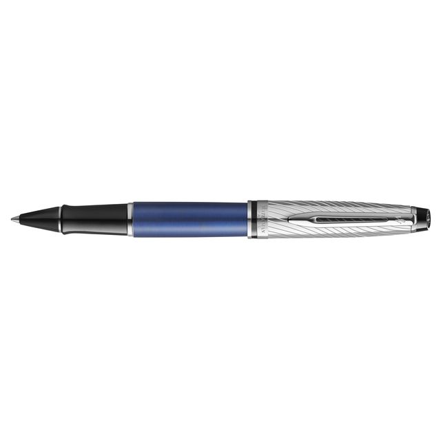 Waterman - Stylo roller Expert métallisé Bleu CT fin