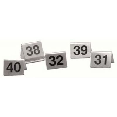 Klika - Bordje / tafelnummer set 31 tot 40 rvs