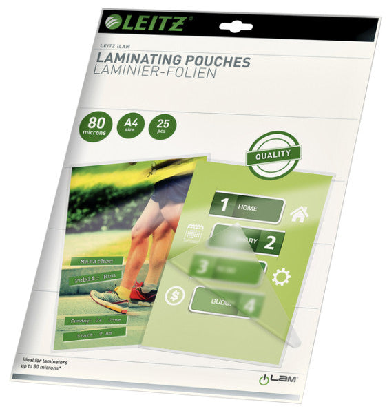 Leitz - Laminating sleeve iLAM A4 2x80micron EVA 25 pieces