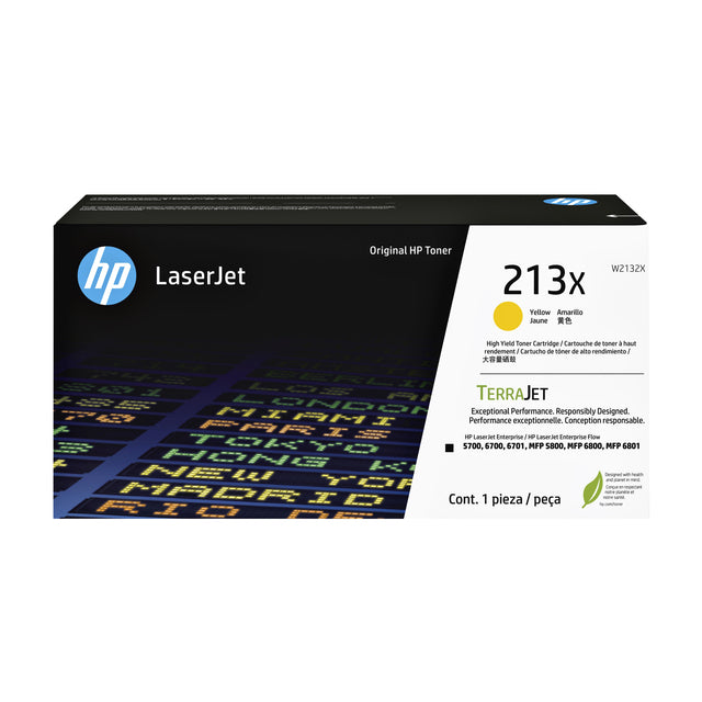 HP - 213X originele high-capacity LaserJet-tonercartridge, geel