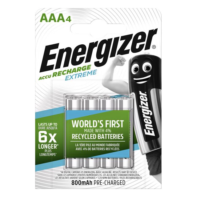 Energizer - Batterij oplaadbaar 4x aaa