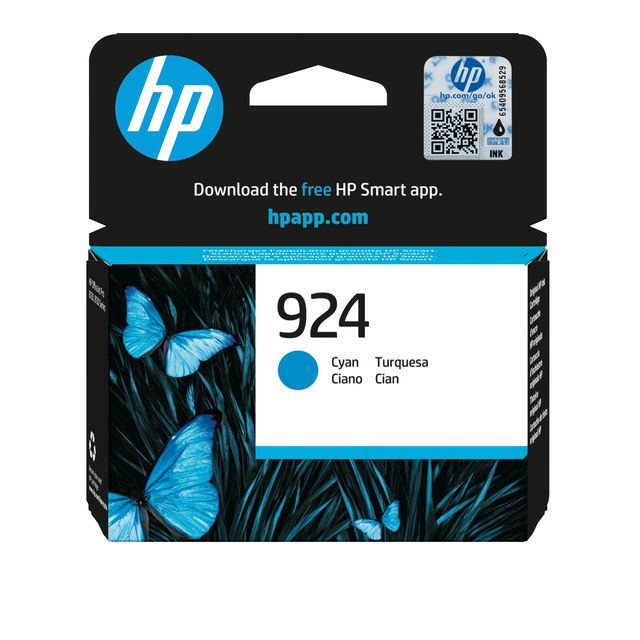 HP - cartuccia d'inchiostro 924, 400 pagine, OEM 4K0U3NE, ciano