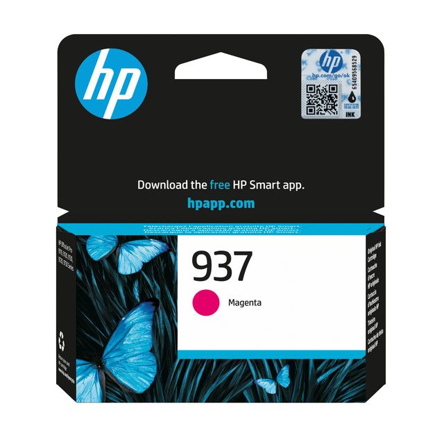 HP - cartucho de tinta 937, 800 páginas, OEM 4S6W3NE, magenta