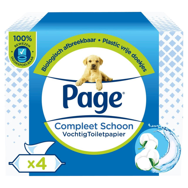 Seite – Feuchtes Toilettenpapier, reinigt vollständig, 4 Packungen mit 38 Blatt