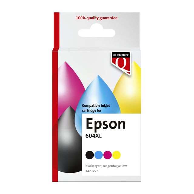 Quantore - Cartuccia d'inchiostro alternativa per 604XL T10H94 nero + 3 colori