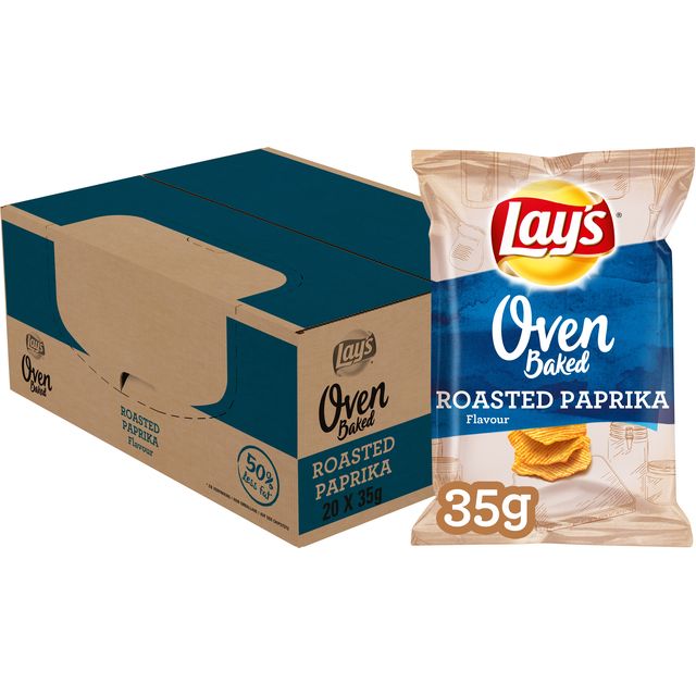 Lay's - Chips Oven roasted paprika zakje 35gr | 20 stuks