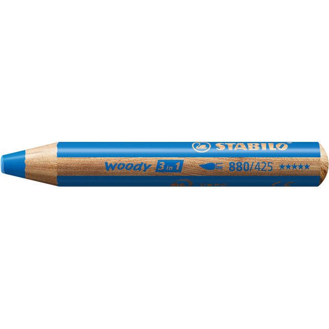 Stabilo - woody 3 in 1, multitalent kleurpotlood, middelblauw, per stuk