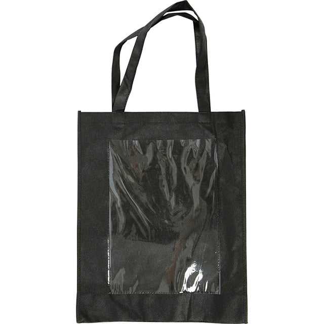 Creativ Company - Bag 42x34x12cm with plastic front black | 20 pieces