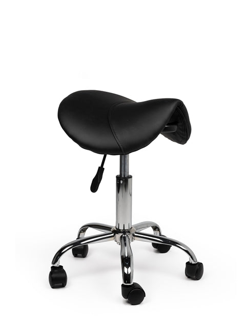 Office - Saddle stool low hard wheels black