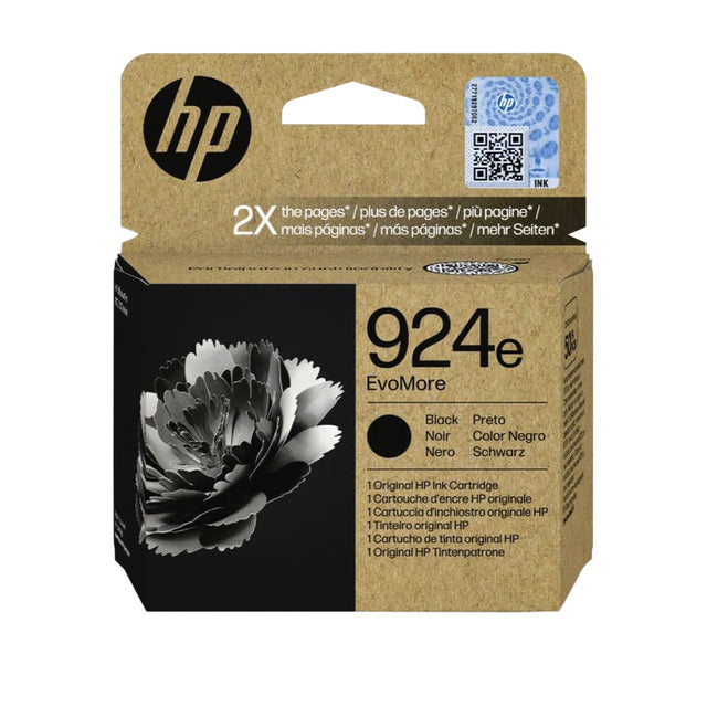 HP - Cartucho de tinta 4k0v0ne 924e evomore negro